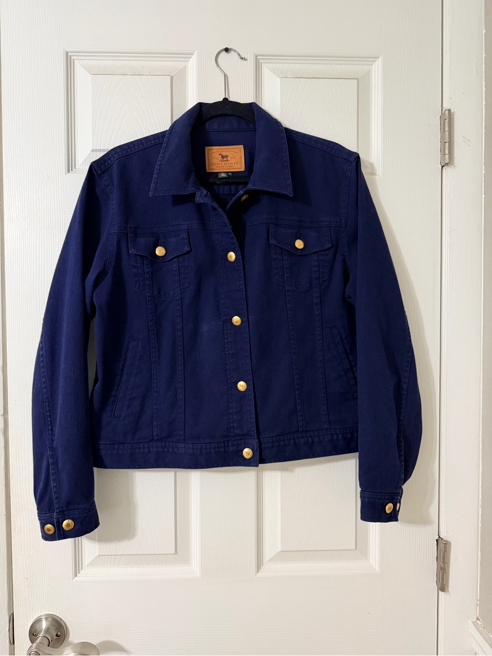 Ralph Lauren Deep Navy Denim Jacket with Gold Buttons